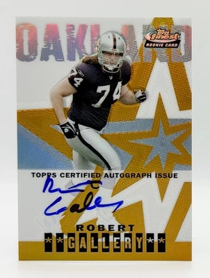2004 Topps Finest Gold Refractor #133 Robert Gallery 23/50 RC Auto Raiders - Image 1 of 2