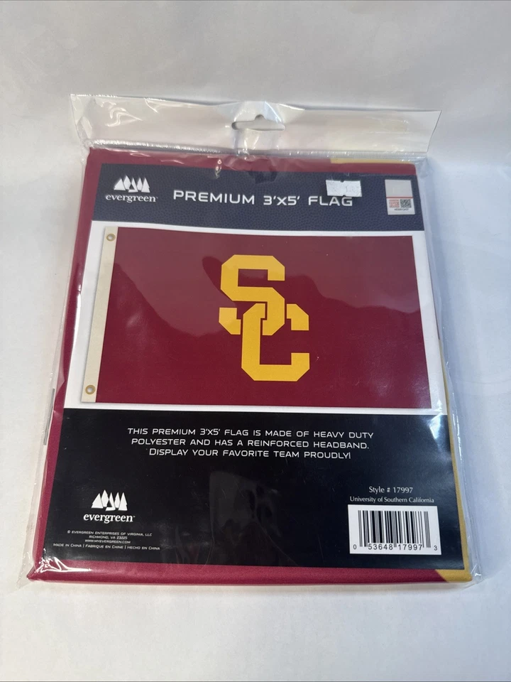 USC Trojans  3' X 5' Premium FLAG BANNER - NEW Full Color Tailgate Man Cave - Image 1 of 2