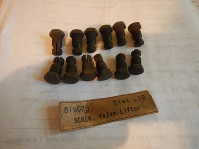 (12) NOS STUDEBAKER CHAMPION COMMANDER 6 TRUCK Valve Lifter Adjustment Screws - Image 1 of 4