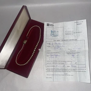 Vintage Pearl Necklace With Receipt Dated Purchased 20/06/1985 By G Thornton - Picture 1 of 10