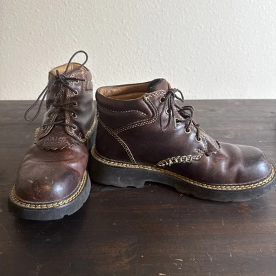 Botas de cuero ARIAT para mujer 6.5 B Canyon con cordones marrón trabajo senderismo zapatos 17728 Foto 1 de 4