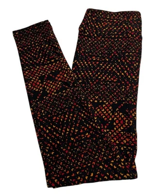 Leggings LuLaRoe OS Tamanho Único Divertida PRETA Moderna MOSAICO Ponto Mancha Frete Rápido - Imagem 1 de 4