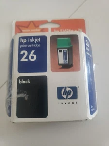 Hewlett Packard HP 26 Black Ink Cartridge Genuine HP26 Sealed New Exp 2002 - Picture 1 of 2