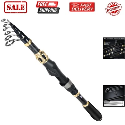 Fishing Rod and Reel Combo,Fishing Pole,Telescopic Fishing Rod Kit with Spinn... - Image 1 of 4