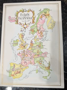 Menú Panamericano Europa Occidental Jacques Liozu, Original Años 60 Vintage - Imagen 1 de 3