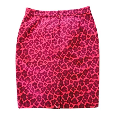 TALBOTS женщин карандаш юбка красный животное печати леопард гепард с подкладкой размер 12P новый - Изображение 1 из 4