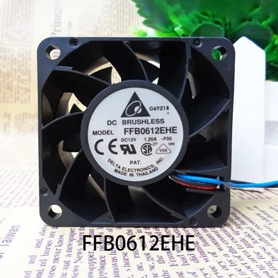 New Delta Long-Lifespan Server cooling fan 12VDC 1.2A 60*38mm 3-line FFB0612EHE - Image 1 of 4