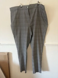 Plus Size 26 Simply Be Ponte Checked Trousers NWT - Picture 1 of 1