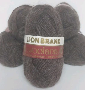 Lion Brand Yarn Woolana 100% Virgin Wool Yarn~ Brown Heather- 1.4 oz. (6 Skeins) - Picture 1 of 6