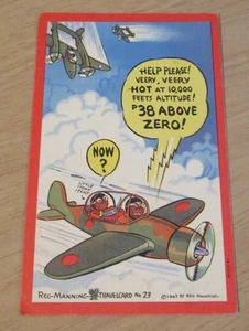 VTG 1943 WWII Postcard~ANTI-JAPANESE Propaganda~Reg-Manning TRAVELCARD 23~ - Picture 1 of 4