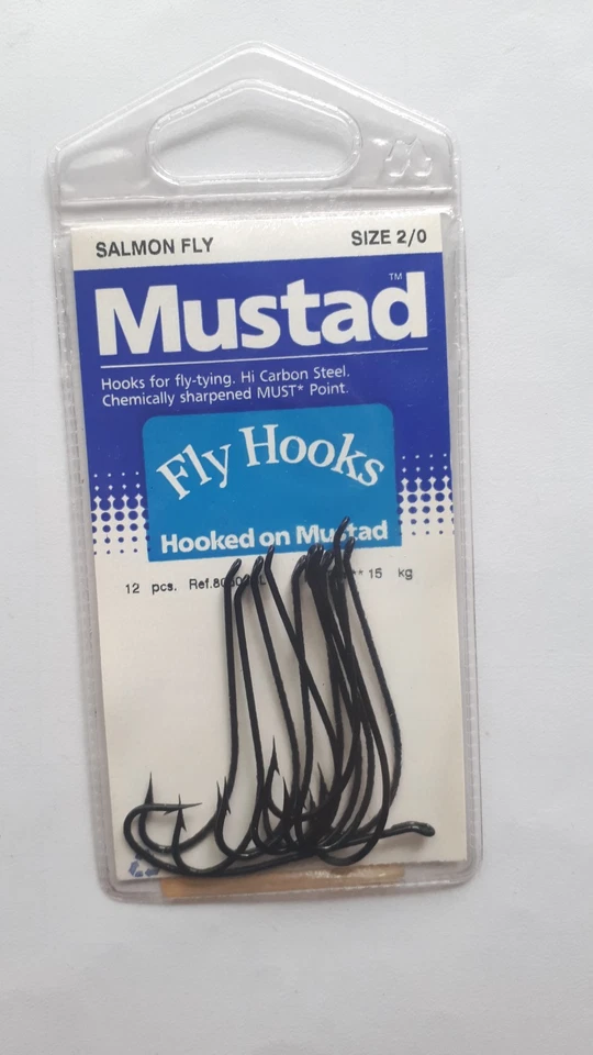 Fliegenhaken Lachshaken Mustad Size 2/0 12 Stück - Bild 1 von 1