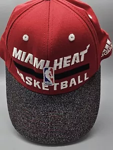 NBA Miami Heat Adidas Youth 2-Tone Maroon W/ Gray Brim Baseball Cap - Picture 1 of 9