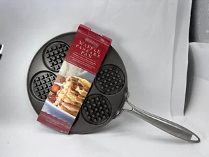 Williams-Sonoma Waffle Pancake Pan Non-Stick 7 Silver Dollar Nordic Ware 1 use - Picture 1 of 7