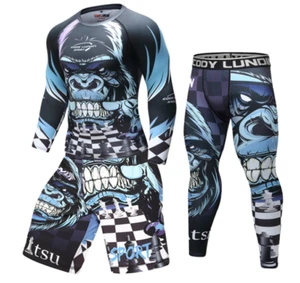 Camisa Pantalones Cortos de Compresión con Guardia contra Erupciones BJJ MMA Guardia contra Erupciones - Imagen 1 de 8