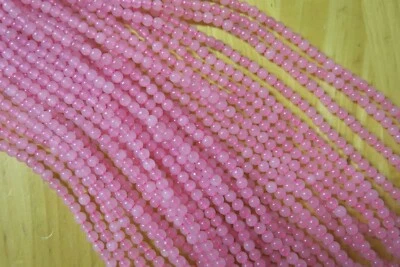 Rosenquarz. Kugel. Perlen. 4mm. Strang 95 Stück. Halbedelsteine - Bild 1 von 3