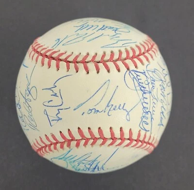 1996 Minnesota Twins Team Signed Baseball Kirby Puckett Beckett COA - Image 1 of 4