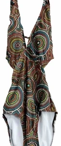 Ninovini Women's Sexy One Piece Swimwear V Halter Size XS Lightly Padded *NWT* - Picture 1 of 11