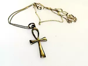 Vintage Sterling Silver Pendant Jewellery 925 Necklace Cross 3.96g - Picture 1 of 5