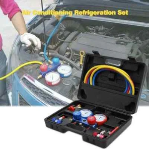 Air Conditioning AC Diagnostic A/C Manifold Gauge Tool Set Refrigeration R-134A - Picture 1 of 11