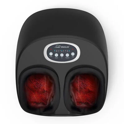 Máquina masajeadora de pies Snailax Shiatsu con calor, masaje para aliviar el dolor negra Foto 1 de 4