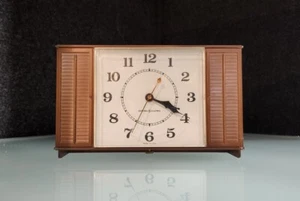 "General Electric Schreibtischplatte oder Wanduhr Vintage 2137A Schrankdesign 8,5""x5,5" - Bild 1 von 7