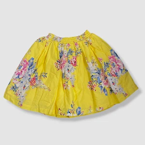 $45 Joules Kids Girl's Yellow Floral Side Pocket A-Line Skirt Size 5 - Picture 1 of 3