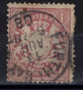 Germany Bavaria 1876 Michel 43 CV €110 Used No Gum Hinged Lot 237 - Picture 1 of 1