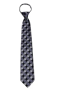 Men's Pattern Classic Pretied Zipper Necktie Formal Weddings Business Prom - Picture 1 of 3