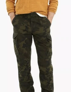 Wallace & Barnes 32x29 Green Camo Brigade Cargo Chino J.Crew Pants Flight Army - Picture 1 of 11