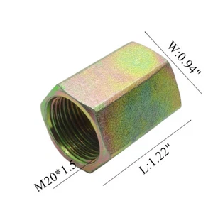 Hydraulic Pipe Fitting M20*1.5 Metric Female Straight Coupling For Air Water Oil - Picture 1 of 4