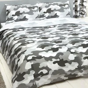 CAMUFLAJE MILITAR GRIS DOBLE FUNDA NÓRDICA Y FUNDA DE ALMOHADA SET DE CAMUFLAJE PARA NIÑOS CAMUFLAJE - Imagen 1 de 6