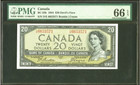 Canada $20 Banknote 1954 BC-33b PMG GEM UNC 66 EPQ Devil's Face Great Embossing