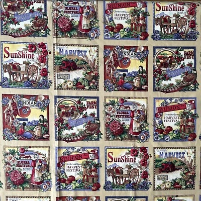 Vintage Fall Harvest Quilting Fabric by Sharon Kessler for Concord Fabrics Foto 1 de 4