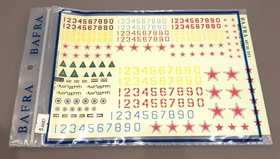 BA.FRA. BAFRA DECALS BA D05 URSS- IRAK-KUWAIT - 1/48-1/72 DECAL - Immagine 1 di 1