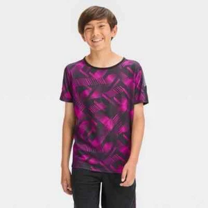 Boy's Short Sleeve Soccer All in Motion XS (4/5) Black/ Pink - Picture 1 of 3