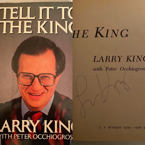 Larry King SIGNED BOOK TELL IT TO THE KING 1ST EDITION HARD COVER Cover