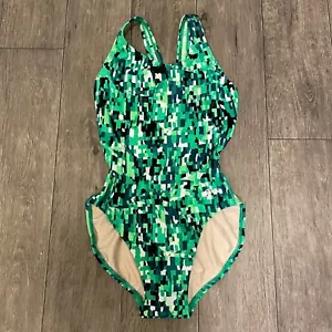 Costume da bagno donna intero Dolfin taglia 30 verde modello blocco - Foto 1 di 6