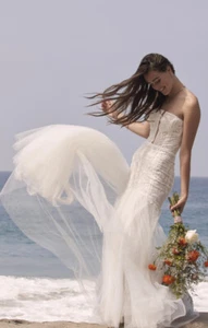 Willowby by Watters Aine Wedding Gown Dress 12 Corset Tulle Strapless 54718 - Picture 1 of 11
