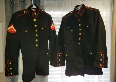 USMC Marine Corps Dress Shirt Uniform Jacket Camo Set Lot Collectors 39R - Image 1 of 4