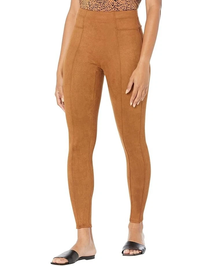 Spanx Faux Suede Leggings Rich Caramel Brown 20322T High Rise Womens XLT