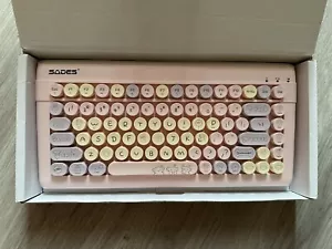 SADES KO2 Wireless Bluetooth Keyboard, Portable 84-key Typewriter Round Keycaps - Picture 1 of 4