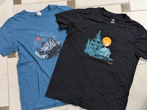 Boys T Shirts Outdoors Climbing XL Sz 18-20 Lot Of 2 Liberty Bell Moosejaw SEWS - Picture 1 of 10