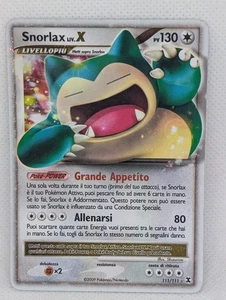 Snorlax Lv.X 111 Rising Rivals Holo Ultra Rare Pokemon TCG Nintendo ITALIAN LP - Picture 1 of 7