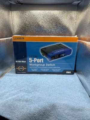 Linksys 10/100 Mbps 5-Port Workgroup Switch Model EZXS55W New Sealed - Image 1 of 4