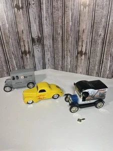 Die-cast Coin Bank Car Mixed Lot Bundle of 3 - READ - Picture 1 of 21