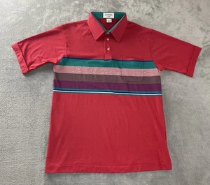 Vintage Tournament Arrow Polo Shirt Short Sleeve Colorblock Golf Men L / M Retro - Picture 1 of 15