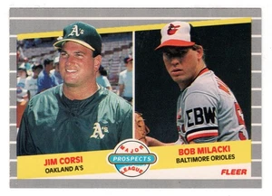 Jim Corsi - Bob Milacki - Prospects (MLB Baseball Card) 1989 Fleer # 649 - Mint - Picture 1 of 1