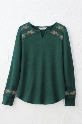 Camiseta Coldwater Creek Wintertide Waffle, 5 colores y todas las tallas. Foto 1 de 4