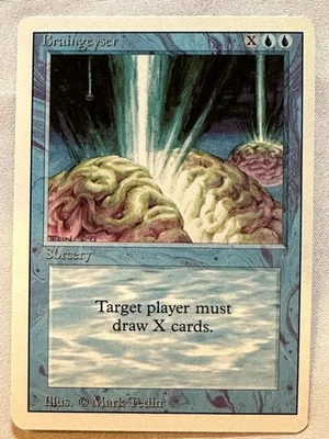 Braingeyser  - 1994 Magic the Gathering MTG Revised - Near Mint - Free Shipping! - Image 1 of 2