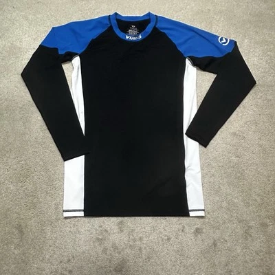 NWOT Virus Mens Compression Rash Guard Shirt Mens Medium Blue Black Long Sleeve - Image 1 of 4